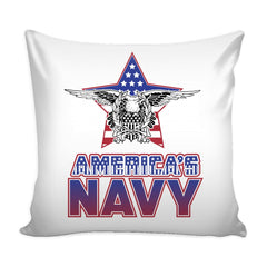 Americas Navy US Flag Eagle Graphic Pillow Cover