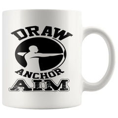 Archery Mug Draw Anchor Aim 11oz White Coffee Mugs