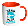 Archery Mug Draw Anchor Aim White 11oz Accent Coffee Mugs