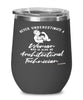 Architectural Technician Wine Glass Never Underestimate A Woman Who Is Also An Architectural Tech 12oz Stainless Steel Black