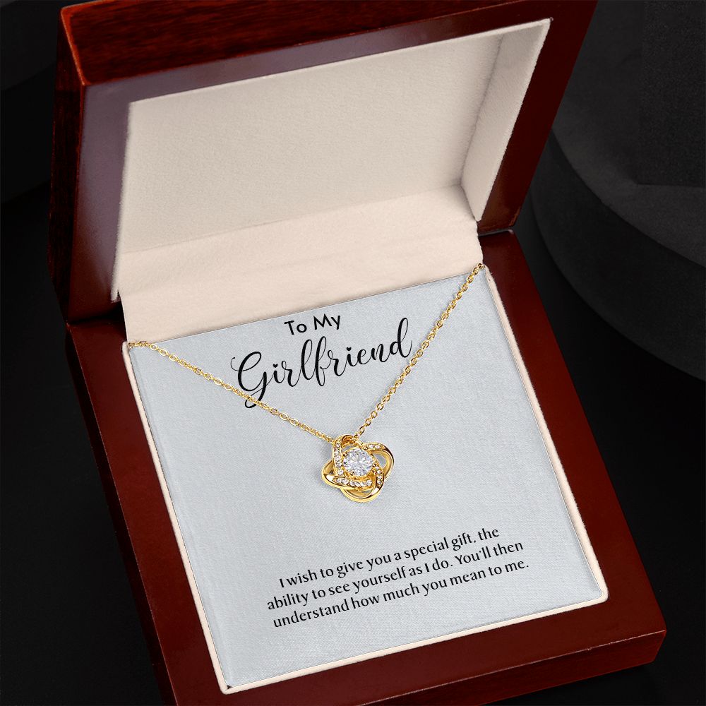 To My Girlfriend Love Knot Necklace I Wish To Give You A Special Gift