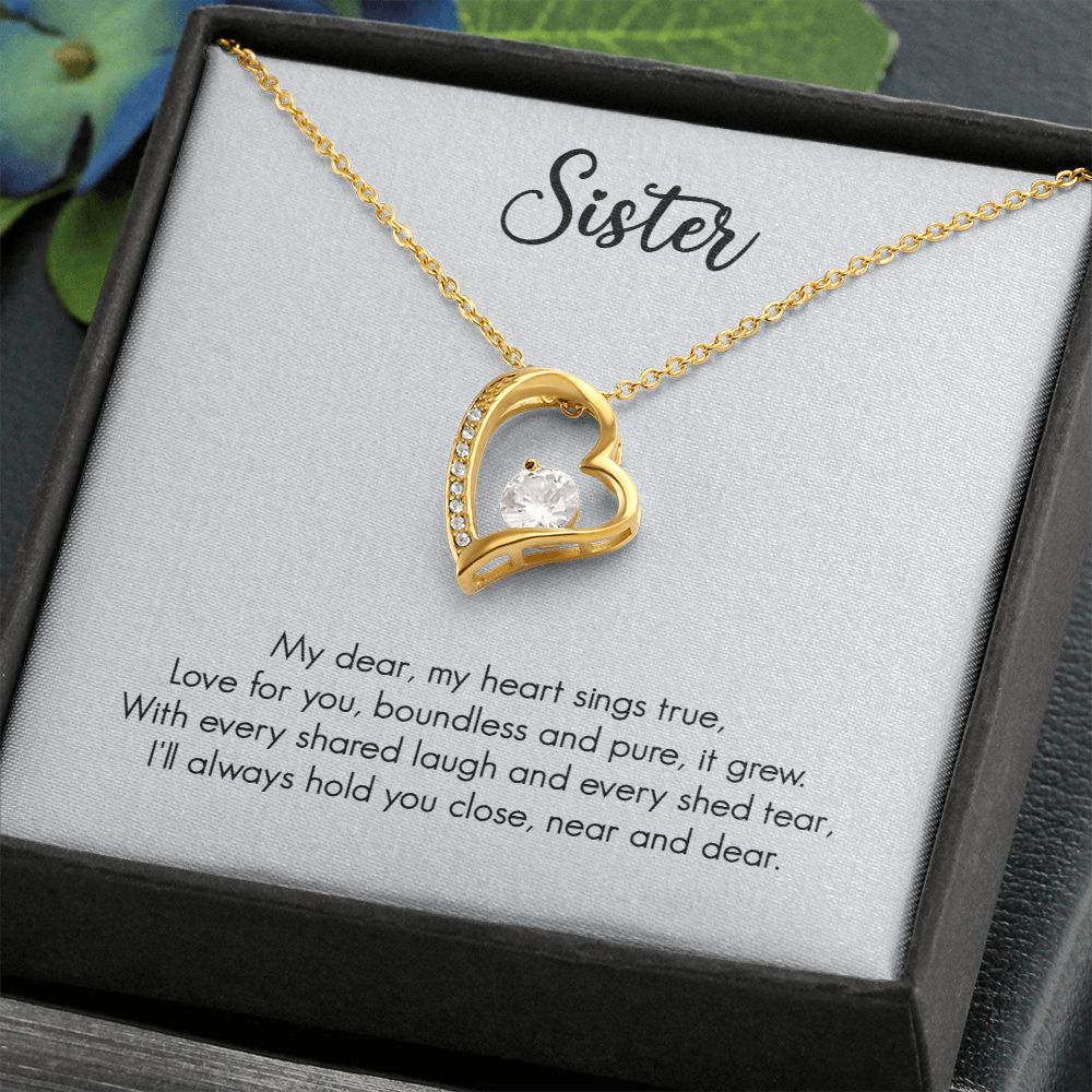 Sister Necklace - Sisters Forever - Interlocking Heart Necklace – Gifts For  Family Online