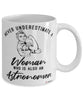 Astronomer Mug Never Underestimate A Woman Who Is Also An Astronomer Coffee Cup White