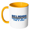 Atheist Agnostic Mug Together We Can Find A Cure White 11oz Accent Coffee Mugs