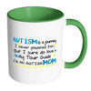 Autism Mom Mug Autism Is Journey White 11oz Accent Coffee Mugs