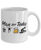 Funny Skateboarder Mug Adult Humor Plan For Today Skateboarding Coffee Mug 11oz 15oz White