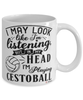 Funny Cestoball Mug I May Look Like I'm Listening But In My Head I'm Playing Cestoball Coffee Cup White