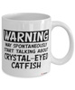 Funny Crystal-Eyed Catfish Mug Warning May Spontaneously Start Talking About Crystal-Eyed Catfish Coffee Cup White