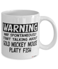 Funny Gold Mickey Mouse Platy Mug May Spontaneously Start Talking About Gold Mickey Mouse Platy Fish Coffee Cup White