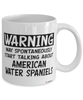 Funny American Water Spaniel Mug Warning May Spontaneously Start Talking About American Water Spaniels Coffee Cup White