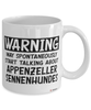 Funny Appenzeller Sennenhunde Mug Warning May Spontaneously Start Talking About Appenzeller Sennenhunde Coffee Cup White