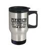 Funny Tosa Travel Mug Warning May Spontaneously Start Talking About Tosa Dogs 14oz Stainless Steel