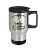 Occupational Psychiatrist Travel Mug Never Underestimate A Woman Who Is Also An Occupational Psychiatrist 14oz Stainless Steel