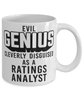 Funny Ratings Analyst Mug Evil Genius Cleverly Disguised As A Ratings Analyst Coffee Cup 11oz 15oz White