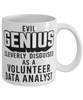 Funny Volunteer Data Analyst Mug Evil Genius Cleverly Disguised As A Volunteer Data Analyst Coffee Cup 11oz 15oz White