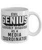 Funny Media Coordinator Mug Evil Genius Cleverly Disguised As A Media Coordinator Coffee Cup 11oz 15oz White