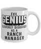 Funny Ranch Manager Mug Evil Genius Cleverly Disguised As A Ranch Manager Coffee Cup 11oz 15oz White
