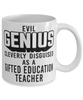 Funny Gifted Education Teacher Mug Evil Genius Cleverly Disguised As A Gifted Education Teacher Coffee Cup 11oz 15oz White