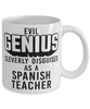Funny Spanish Teacher Mug Evil Genius Cleverly Disguised As A Spanish Teacher Coffee Cup 11oz 15oz White