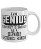 Funny Deepwater Electronics Technician Mug Evil Genius Cleverly Disguised As A Deepwater Electronics Technician Coffee Cup 11oz 15oz White