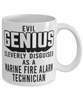Funny Marine Fire Alarm Technician Mug Evil Genius Cleverly Disguised As A Marine Fire Alarm Technician Coffee Cup 11oz 15oz White