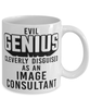 Funny Image Consultant Mug Evil Genius Cleverly Disguised As An Image Consultant Coffee Cup 11oz 15oz White