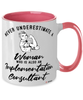 Implementation Consultant Mug Never Underestimate A Woman Who Is Also An Implementation Consultant Coffee Cup Two Tone Pink 11oz