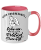 Political Scientist Mug Never Underestimate A Woman Who Is Also A Political Scientist Coffee Cup Two Tone Pink 11oz