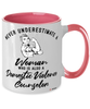 Domestic Violence Counselor Mug Never Underestimate A Woman Who Is Also A Domestic Violence Counselor Coffee Cup Two Tone Pink 11oz