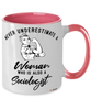 Sociologist Mug Never Underestimate A Woman Who Is Also A Sociologist Coffee Cup Two Tone Pink 11oz