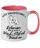 High School Teacher Mug Never Underestimate A Woman Who Is Also A High School Teacher Coffee Cup Two Tone Pink 11oz