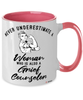 Grief Counselor Mug Never Underestimate A Woman Who Is Also A Grief Counselor Coffee Cup Two Tone Pink 11oz