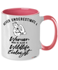 Wildlife Ecologist Mug Never Underestimate A Woman Who Is Also A Wildlife Ecologist Coffee Cup Two Tone Pink 11oz