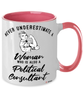 Political Consultant Mug Never Underestimate A Woman Who Is Also A Political Consultant Coffee Cup Two Tone Pink 11oz