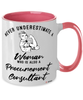 Procurement Consultant Mug Never Underestimate A Woman Who Is Also A Procurement Consultant Coffee Cup Two Tone Pink 11oz