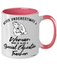 Special Education Teacher Mug Never Underestimate A Woman Who Is Also A Special Education Teacher Coffee Cup Two Tone Pink 11oz