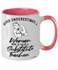 Substitute Teacher Mug Never Underestimate A Woman Who Is Also A Substitute Teacher Coffee Cup Two Tone Pink 11oz