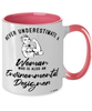 Environmental Designer Mug Never Underestimate A Woman Who Is Also An Environmental Designer Coffee Cup Two Tone Pink 11oz