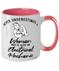 Electrical Mechanic Mug Never Underestimate A Woman Who Is Also An Electrical Mechanic Coffee Cup Two Tone Pink 11oz