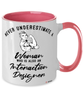 Interaction Designer Mug Never Underestimate A Woman Who Is Also An IxD Coffee Cup Two Tone Pink 11oz