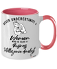 Business Intelligence Analyst Mug Never Underestimate A Woman Who Is Also A Business Intelligence Analyst Coffee Cup Two Tone Pink 11oz