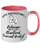 Chartered Financial Analyst Mug Never Underestimate A Woman Who Is Also A Chartered Financial Analyst Coffee Cup Two Tone Pink 11oz