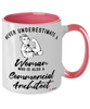 Commercial Architect Mug Never Underestimate A Woman Who Is Also A Commercial Architect Coffee Cup Two Tone Pink 11oz