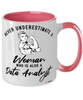 Data Analyst Mug Never Underestimate A Woman Who Is Also A Data Analyst Coffee Cup Two Tone Pink 11oz