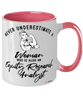 Equity Research Analyst Mug Never Underestimate A Woman Who Is Also An Equity Research Analyst Coffee Cup Two Tone Pink 11oz