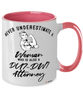 DUI-DWI Attorney Mug Never Underestimate A Woman Who Is Also A DUI-DWI Attorney Coffee Cup Two Tone Pink 11oz