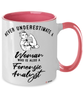 Forensic Analyst Mug Never Underestimate A Woman Who Is Also A Forensic Analyst Coffee Cup Two Tone Pink 11oz