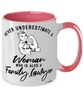 Family Lawyer Mug Never Underestimate A Woman Who Is Also A Family Lawyer Coffee Cup Two Tone Pink 11oz