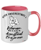 Acoustical Engineer Mug Never Underestimate A Woman Who Is Also An Acoustical Engineer Coffee Cup Two Tone Pink 11oz