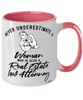 Real Estate Law Attorney Mug Never Underestimate A Woman Who Is Also A Real Estate Law Attorney Coffee Cup Two Tone Pink 11oz